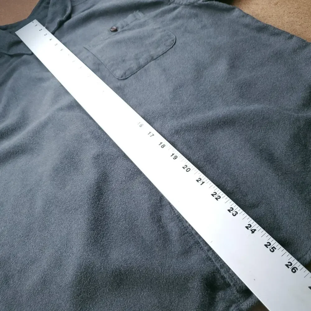 Katin Button Up Flannel Shirt Men S Dark Green‎ Gray Long Sleeve Outdoor